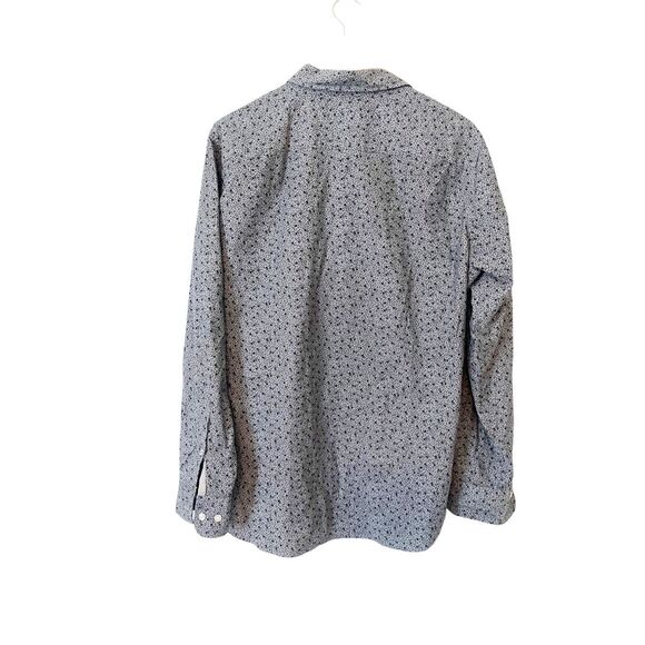 Bonobos Stretch Slim Fit Gray Black Flowers Long Sleeve Button Down Shirt Large - Picture 3 of 5